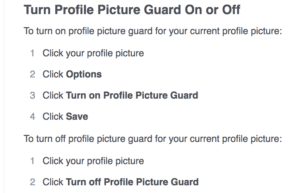 Turn Profile Picture Guard On or Off