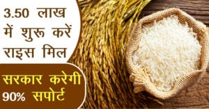 3.50 लाख में शुरू करें राइस मिल, सरकार करेगी 90% सपोर्ट