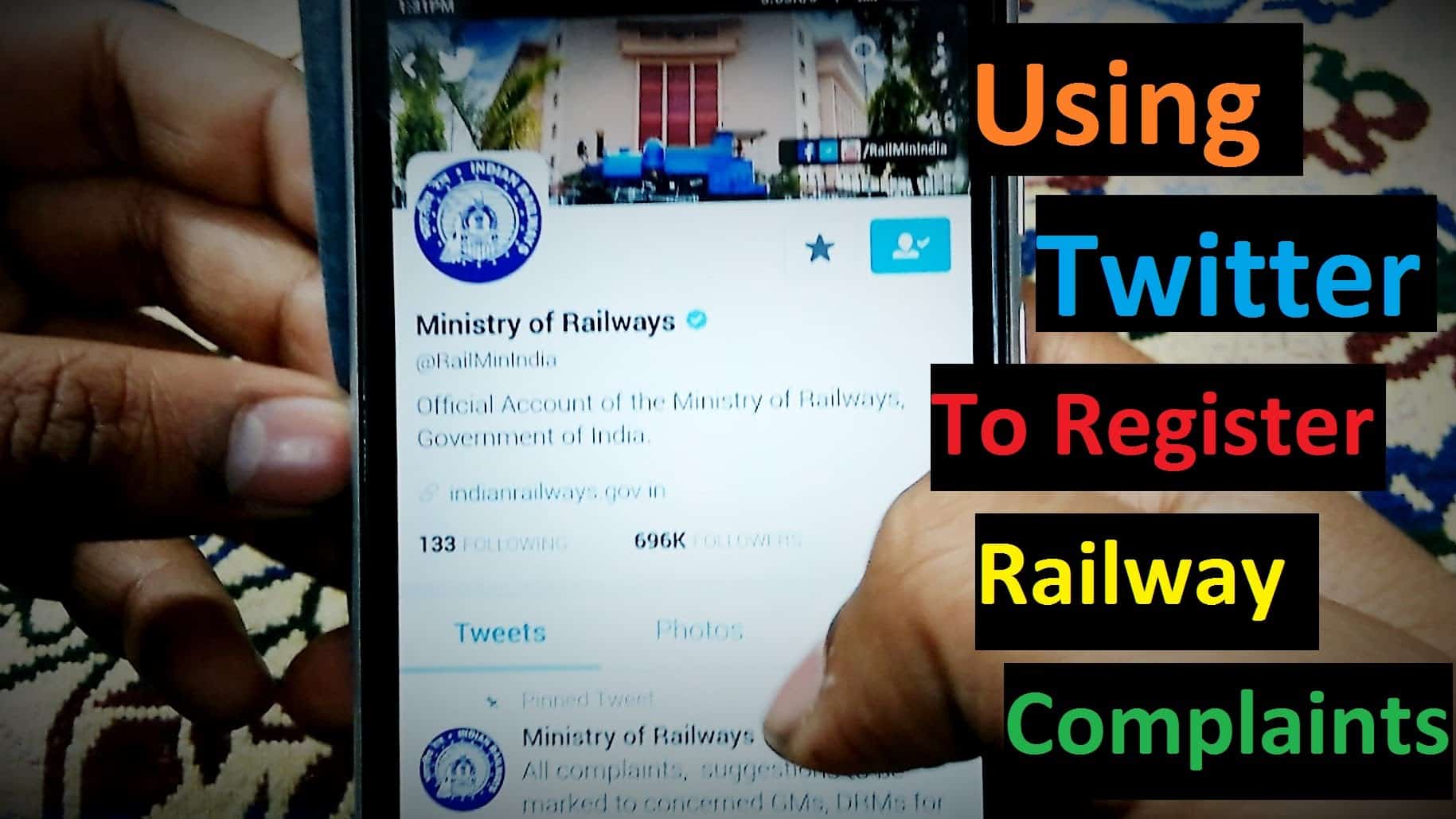 twitter complain railway india