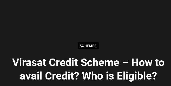 विरासत - दस्तकारों के लिए ऋण योजना