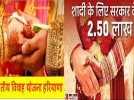 Haryana Inter Caste Marriage Yojana Application Form in Hindi